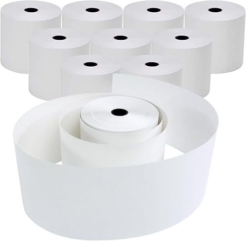 3 pulgadas x 150 pies 1 capa Bond 10 rollos de papel blanco recibo de cocina sistema POS caja registradora compatible con Clover Epson SNBC Star