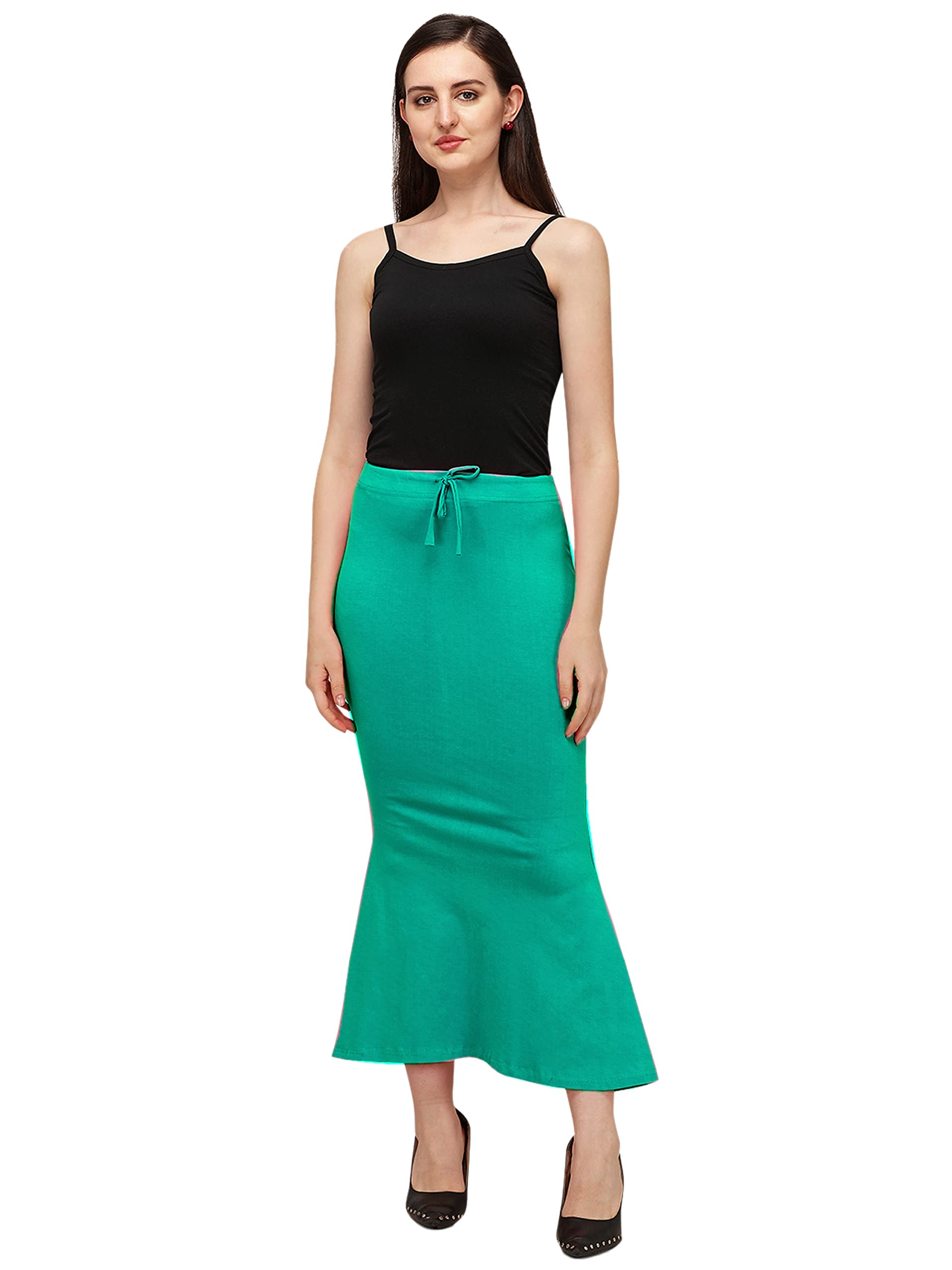 Shiv Textiles Lycra Cotton Blend Fishcut Flare Shapewear For Women Rama L