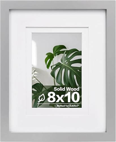 Vista 915 de Egofine Portarretratos de 9 x 12 pulgadas hecho de madera maciza con plexiglás, fotos de 5 x 7/6 x 8 con paspartú o de 9 x 12 pulgadas sin paspartú