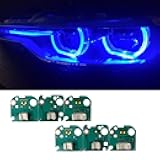 Generic 6Pcs Blue DRL Angel Eyes LED Boards Set Compatible with 2017 2018 F30 F31 LCI 320i 330i 340i 3 Series LED Headlight DRL, Car Accessories CSL Yellow Angel Eye 63117419615,Blue