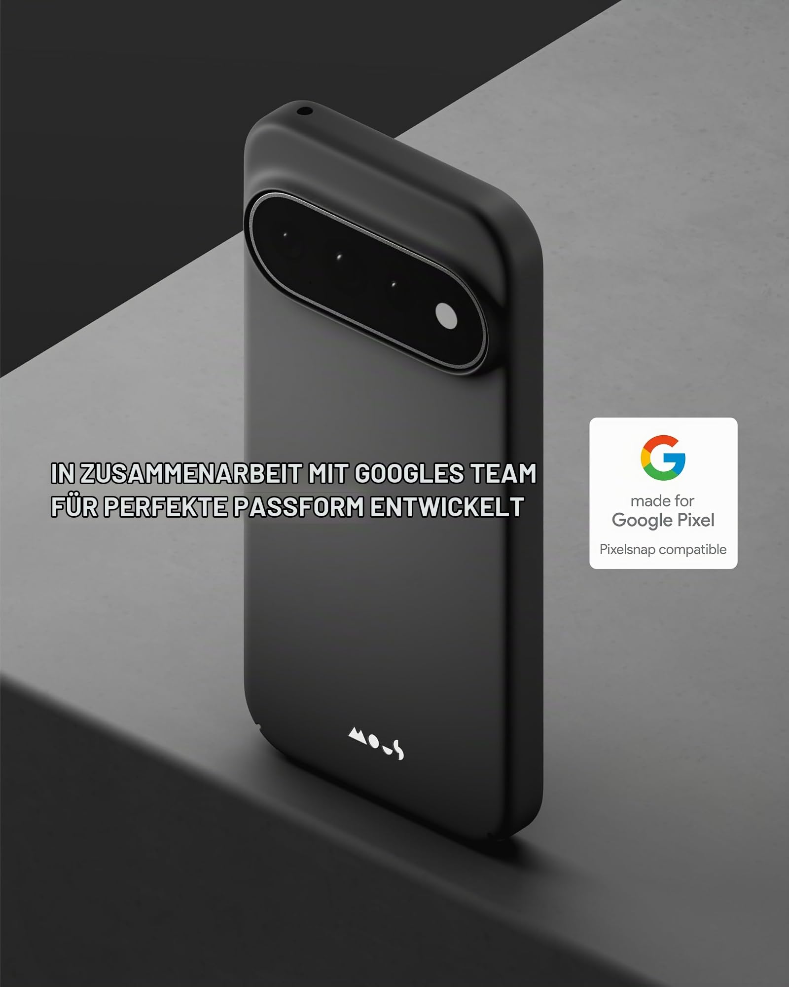 Mous Hülle für Pixel 11 Pro - Super Dünn - Kompatibel mit MagSafe und Pixelsnap - Schwarz