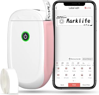 MARKLIFE P11 Mini Bluetooth Labelling Device, Thermal Self-Adhesive Labelling Device, Mini Label Maker, Handheld Device Co... Price In India