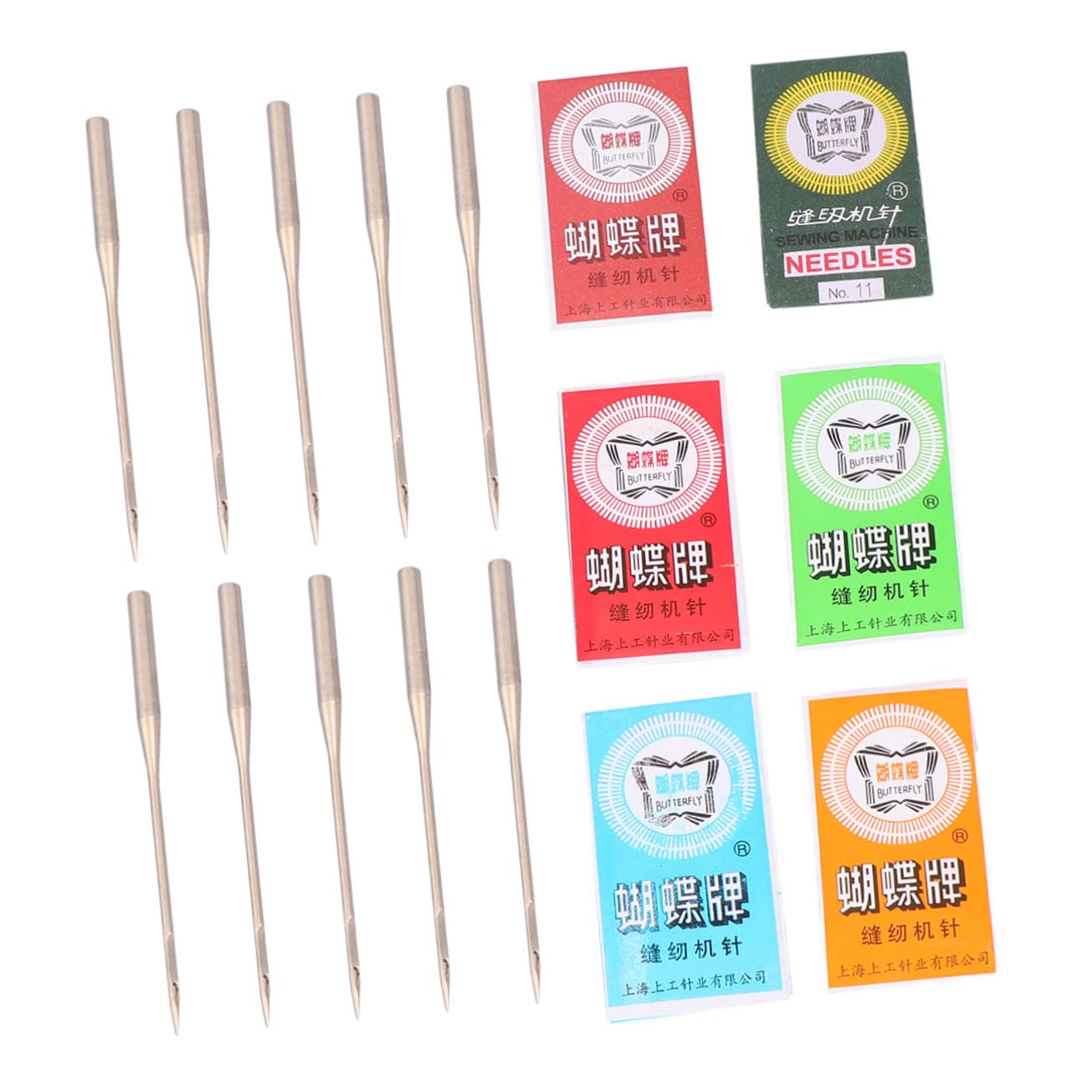 Kisangel 300piezas Agujas De Máquina De Coser Para Hogar Agujas Planas Para Coser Compatible Singer y Duraderas y Resistentes Para Principiantes y Bordadoras