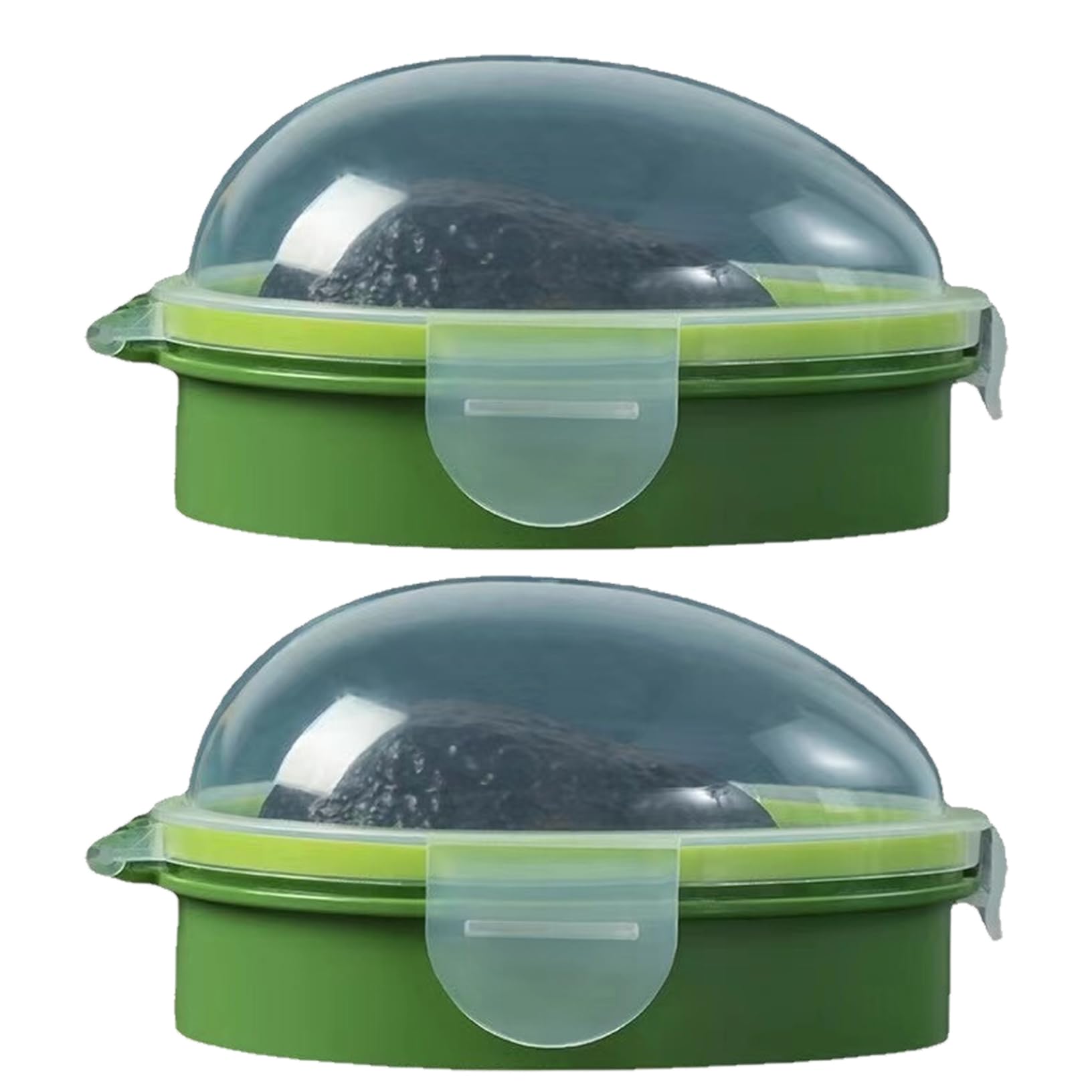 Xoeryoy 2Pcs Avocado Saver for Fridge, Reusable Avocado Container, Sealable & Visible Silicone Food Storage Containers for Kitchen