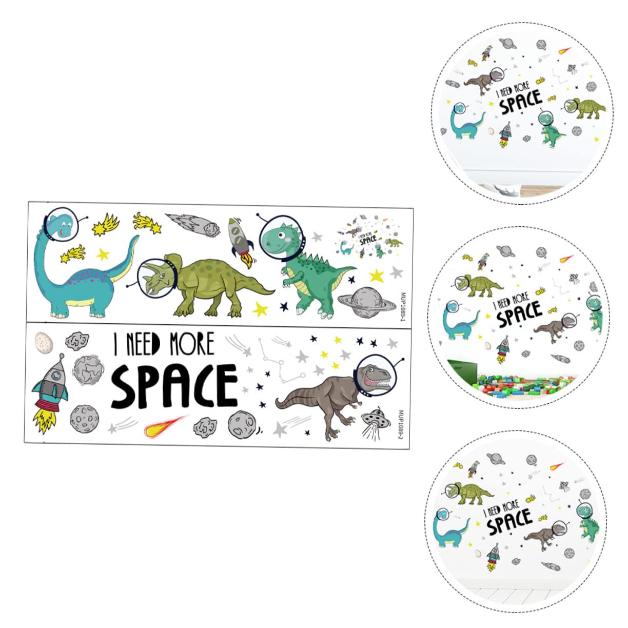 TOYANDONA 4piezas Pósteres Adhesivos De Dinosaurios Coloridos Para Pared Infantil Decoración Removible Para Guarderías y Habitaciones