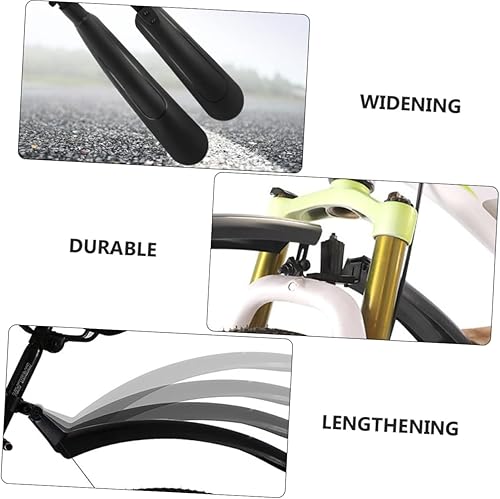 Miniatura 9 de Kisangel 1 Pair Bulk Beads Cycling Front Bike Rear Mud Guard Bicicletas para Niños Bike Guard Bike Adjustable Kid Bike Dirt Bike Front Guards PVC