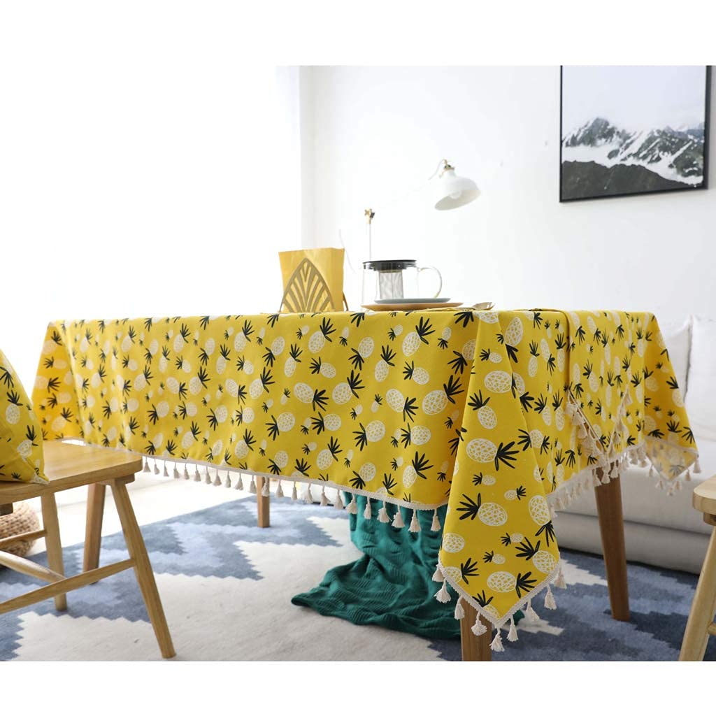 Nappe simple coton lin impression nappe ménage table basse couverture table rectangulaire 140x250