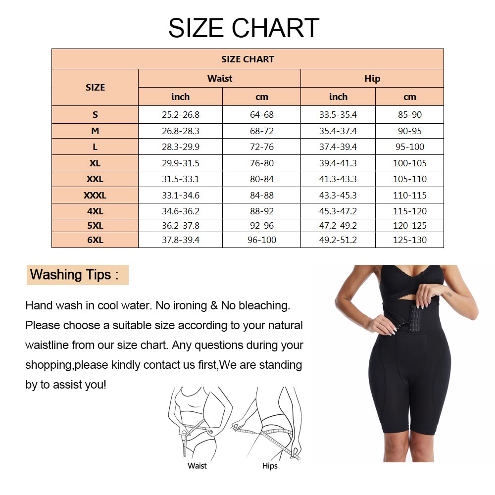 Pantalones Cortos Moldeadores De Cadera con Relleno Y Talle Alto para Mujer, Bragas con Control De Abdomen Y Realce De Glúteos con Gancho Ajustable. A 6XL