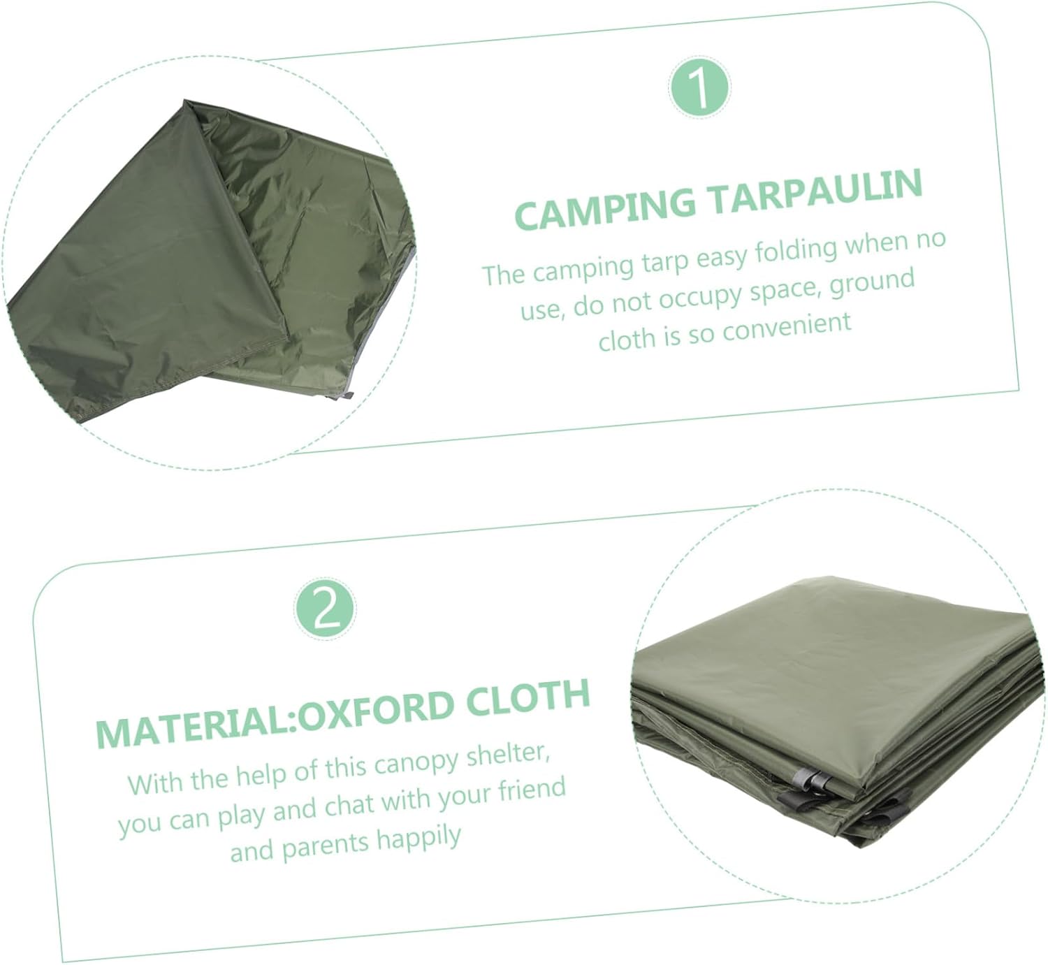 Sosoport 1set Water Picnic Awning Tarp Outdoor Shade Canopy for Camping Fishing Beach Activities Oxford Cloth Comfortable Breathable Design