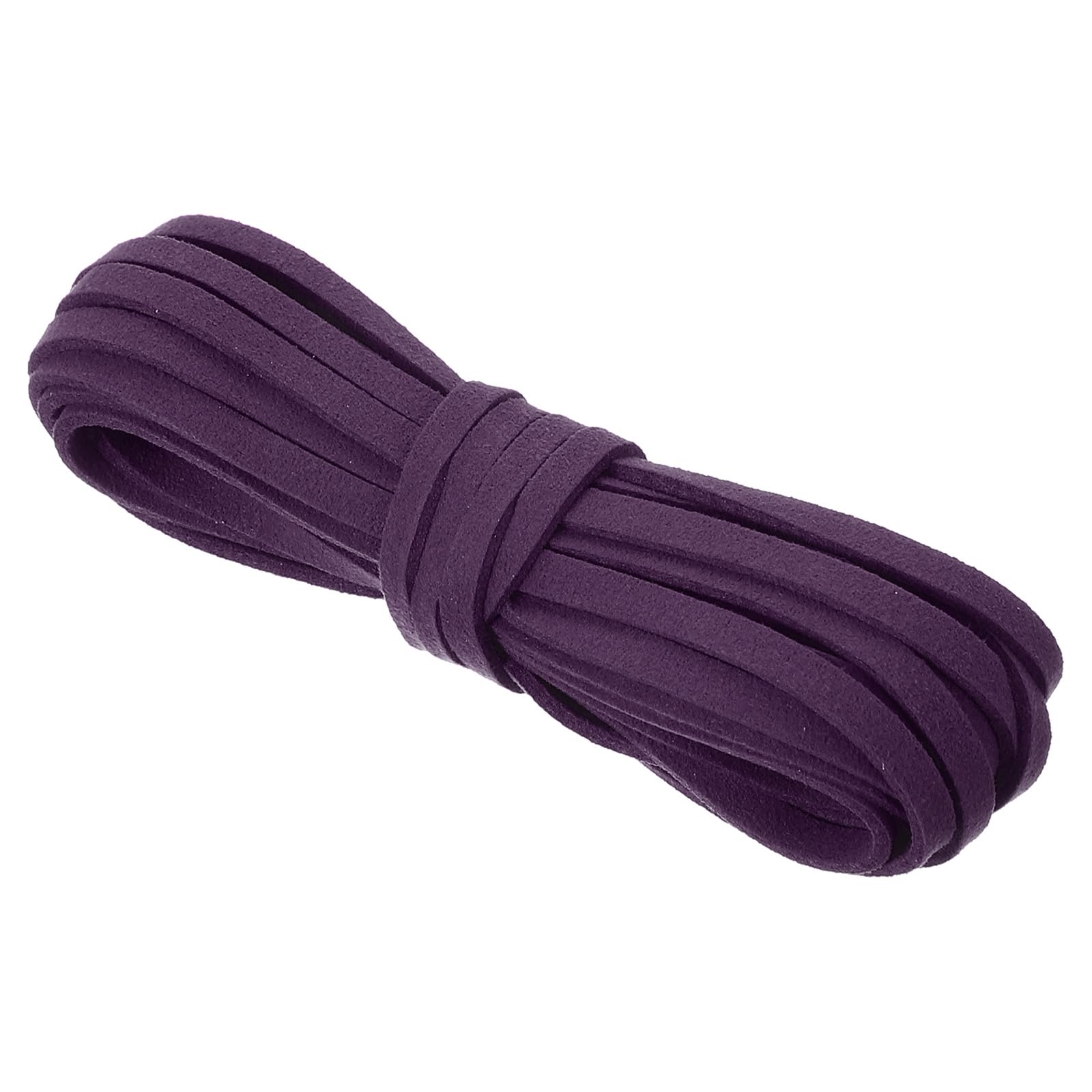PATIKIL 5.5 Yards x 5mm Faux Suede Leather Cord, Leather Lace String for Bracelet Necklace Beading Making DIY Crafts, Dark Purple