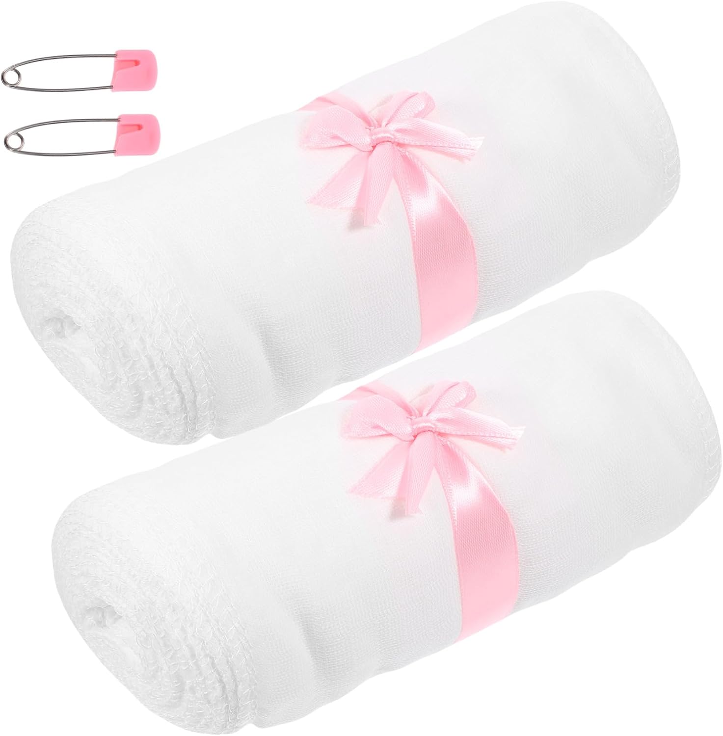 FRCOLOR 2rolls Double-layer Shaping Gauze Abdominal Girdle Postpartum Waist Band for Women Maternity Recovery Belt Cotton Gauze for Women Shapewear White