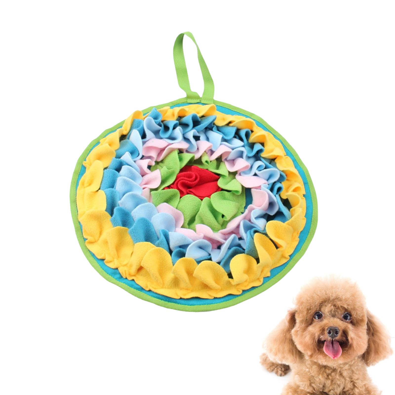 Tapete de olfateo para perros, tapete de alimentación lenta para perros con cuerda para colgar, comedero de rompecabezas para perros, dispensador de comida para mascotas, tapete para perros