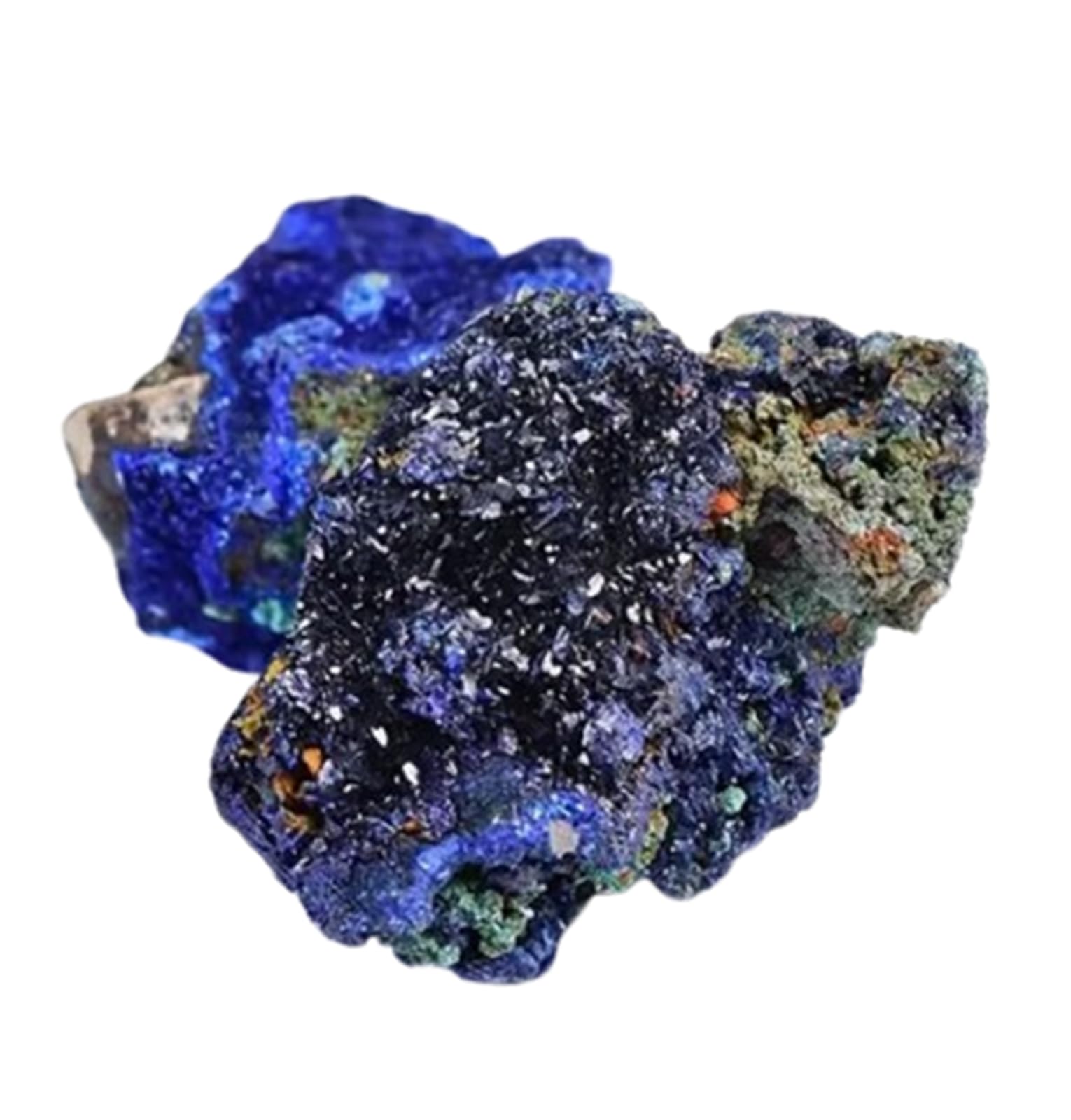 AARTERZZA Raw Stone Azurite Malachite Crystal Geode Gemstone for Fountain Home Garden Decor Decoration,100~150g