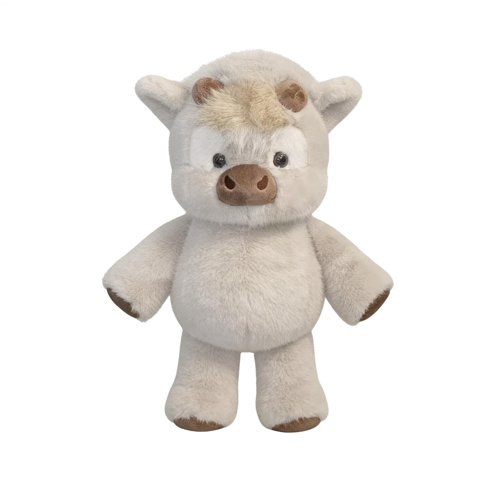 Générique Jouet en Peluche Doux De Vache 45 Cm Coussin Décoratif Doux Animal en Peluche Poupounet De Doudou Vache Adorable Animal en Doudou De Vachette Qui Court À Fourrure pour Soulager Le Stress