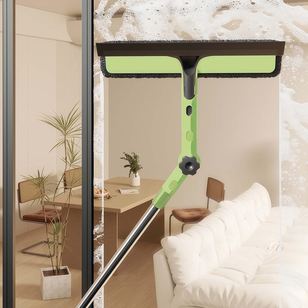 Raspador de ventana sin tiras para eliminar manchas rebeldes en alturas