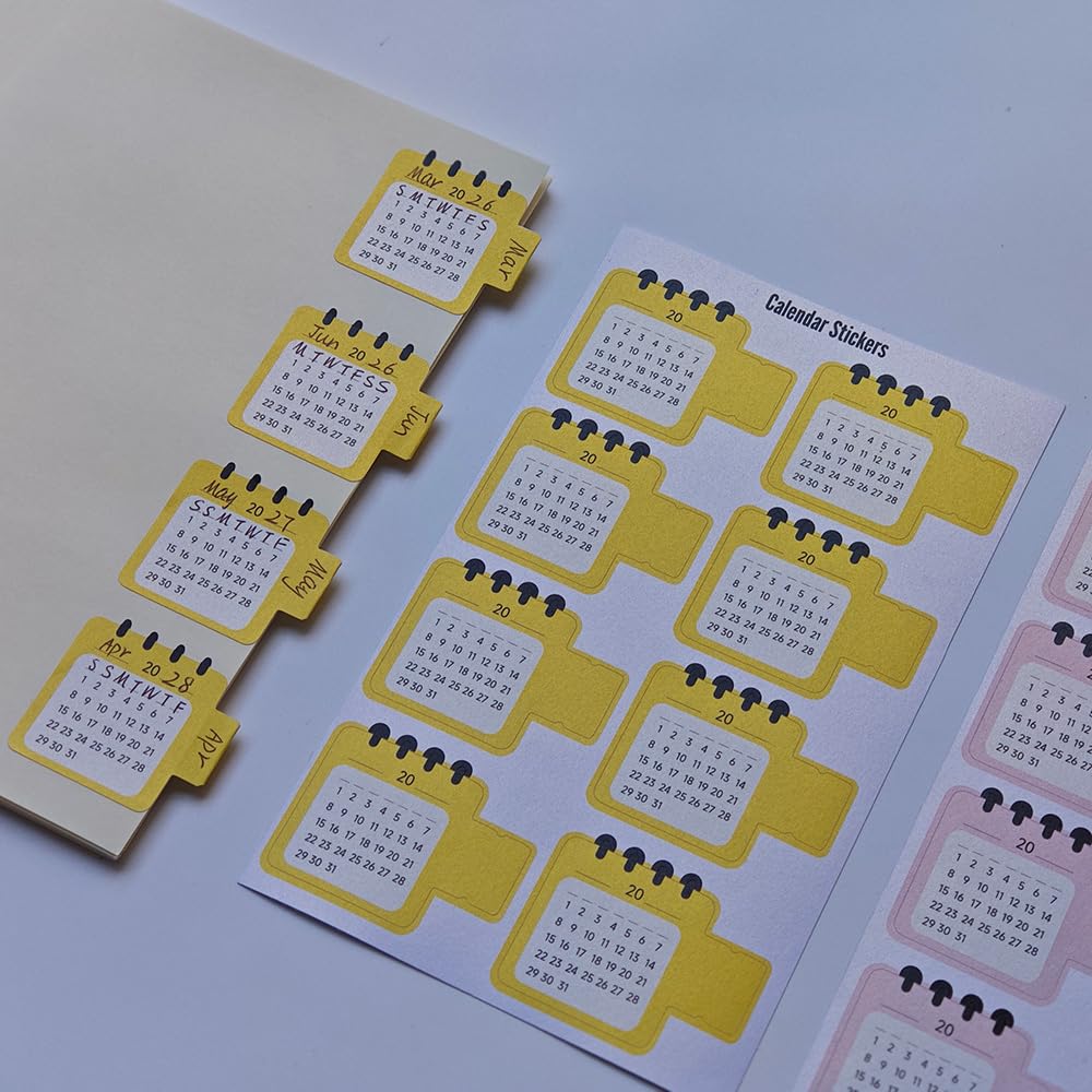 Etncy Life Victory Writable Month Tabs Calendar Stickers For Annual Planners, Travel Logs, Project Notebooks, Work Reports (Victory)