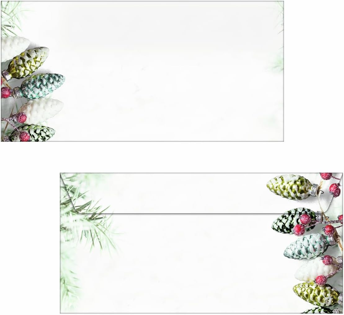 SIGEL DU250 Christmas envelopes "Christmas Garland", DL, without window, 90 gsm, 50 pcs.