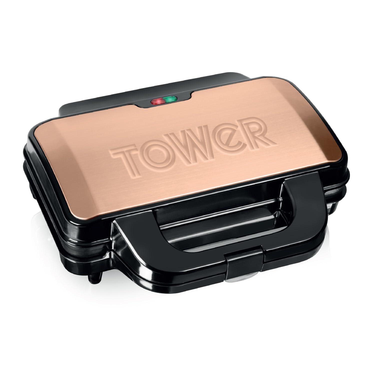 Tower Unisex Black T27031rg Deep Filled Sandwich Maker With Non-Stick Coated Plate, 900W In