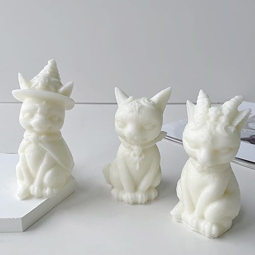 Miniatura 5 de Molde de vela de Halloween para hacer velas, molde de silicona 3D para fundición de resina, bricolaje yeso, arcilla polimérica, decoración del hogar