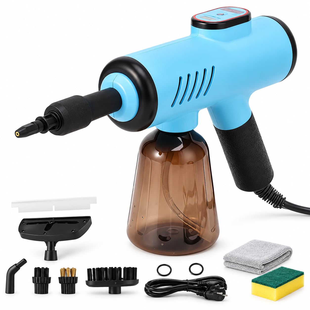 Pulitore a vapore portatile, 1200W, riscaldamento in 13 secondi, 3 livelli