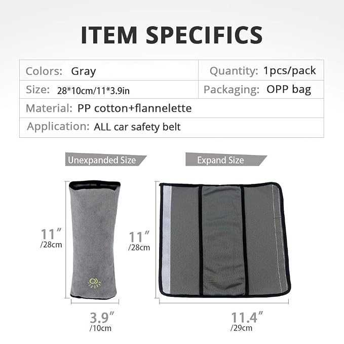 Almohada para cinturón de seguridad para niños 2PC miniatura 2
