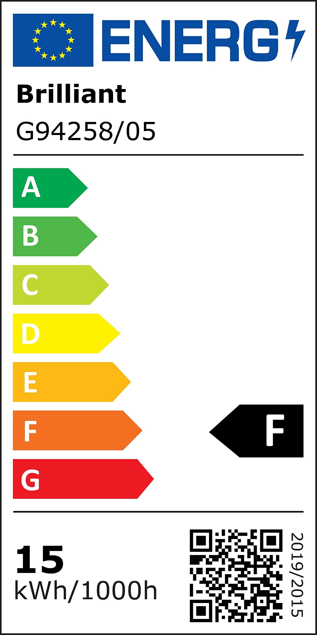 Brilliant, Illuminazione LED da incasso per mobili in metallo e plastica, 18 watt, 1620 lumen