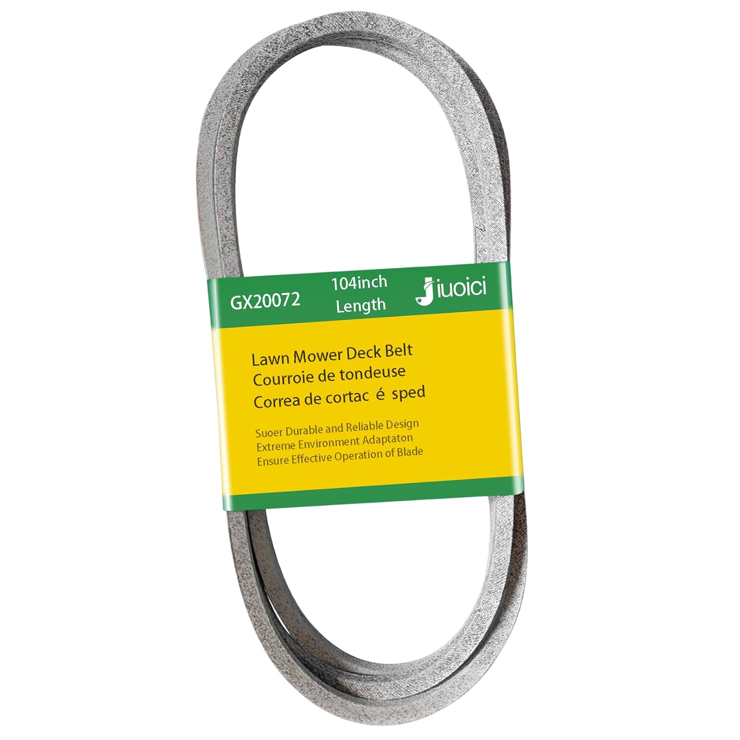 Upgraded GX20072 Deck Belt Compatible with John Deere 42 Inch Deck Lawn Mower D105 D110 D130 L100 L110 E100 LA115 S100, 104 Inch Length, More Durable and Reliable, Grey