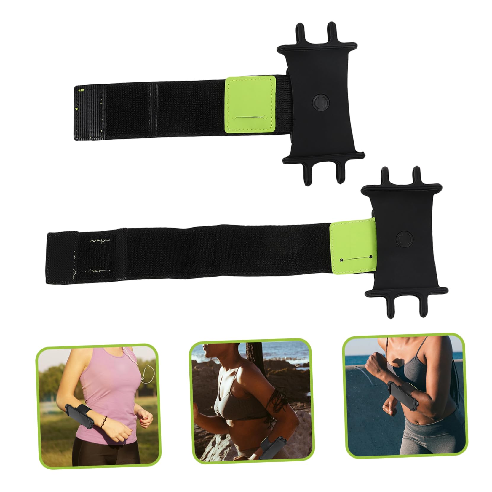 ULTECHNOVO 10pezzi Porta Smartphone Da Corsa Con Supporto e Rotazione Bracciale Sportivo Per Allenamento e Ciclismo Material e Facile Da Installare
