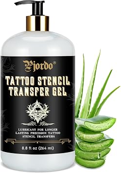 Pjordo Tattoo Stencil Transfer Gel Solution, 264ml Safe & Long-Lasting Tattoo Transfer Gel for Transfer Stickers Paper, Professional Tattoo Supplies Accessories for Tattoo Artists & Beginners
