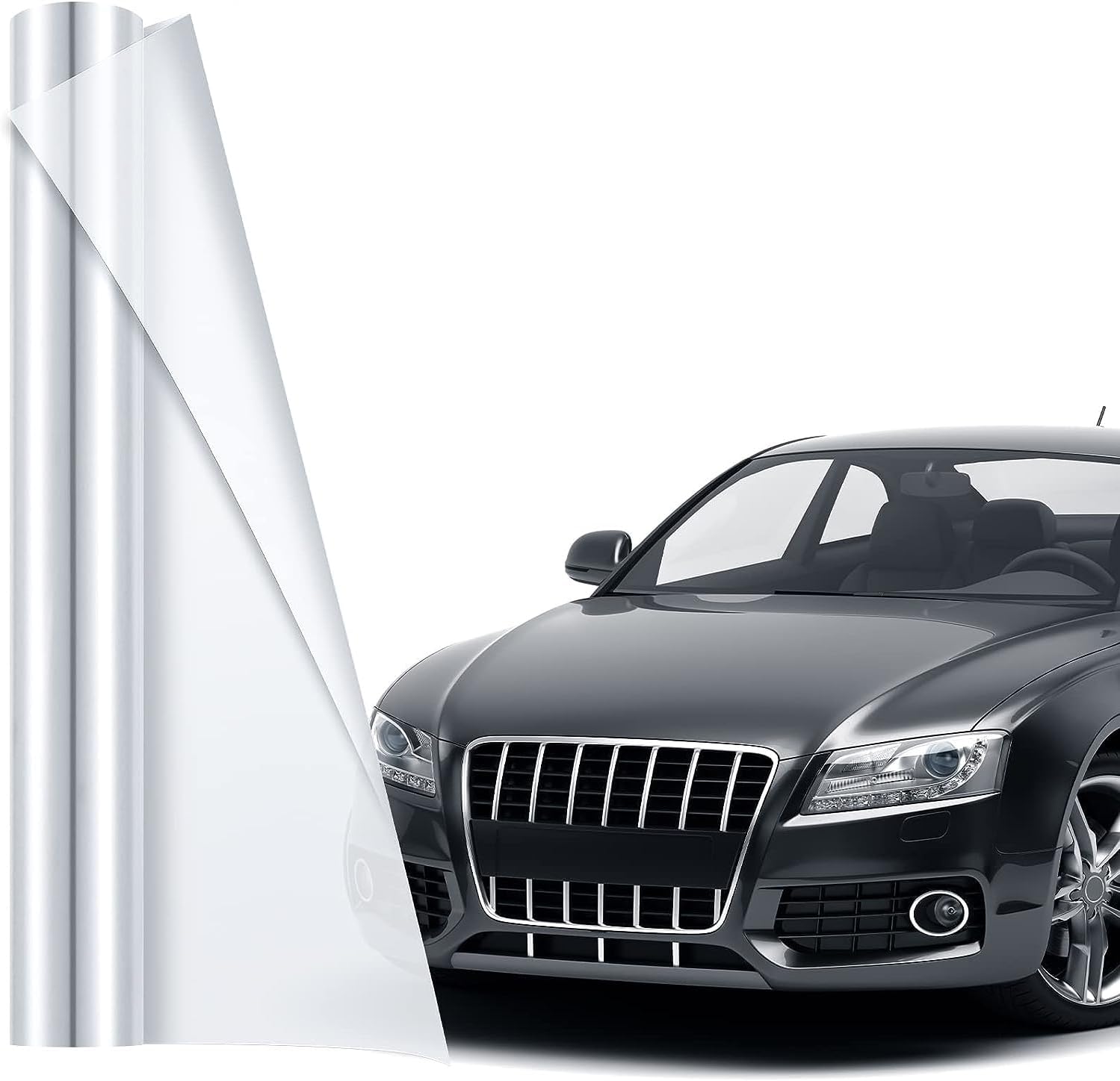 SIA VENDORS Car Sheet Clear Vinyl Wrap Protection Film - Exterior Scratch Prevention for Vehicles, Bikes - Automotive Protective Decal Crash Wrap (1 Feet x 4 Feet, PPF Sheet)