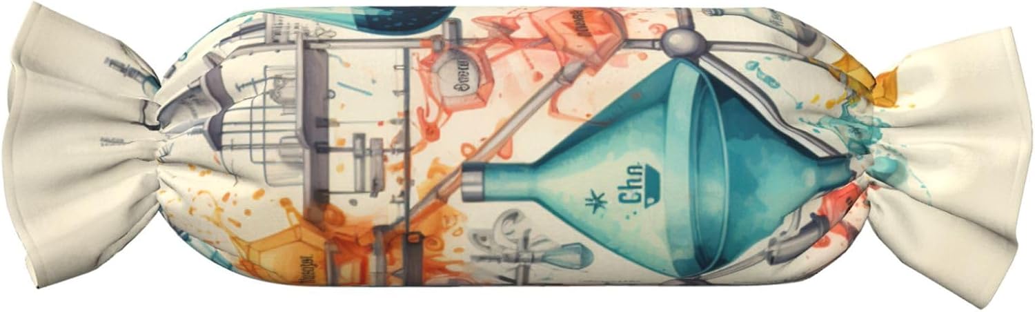Chemistry Print Print Candy Cylindrical Comfortable Pillow Throw Pillows Home Decor Easy Maintenance