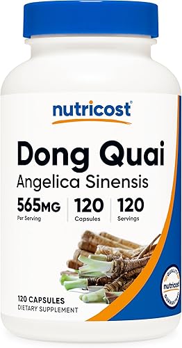 Nutricost Dong Quai 565mg, 120 Cápsulas - Sin gluten, sin OMG, cápsulas vegetarianas - Angelica Sinensis