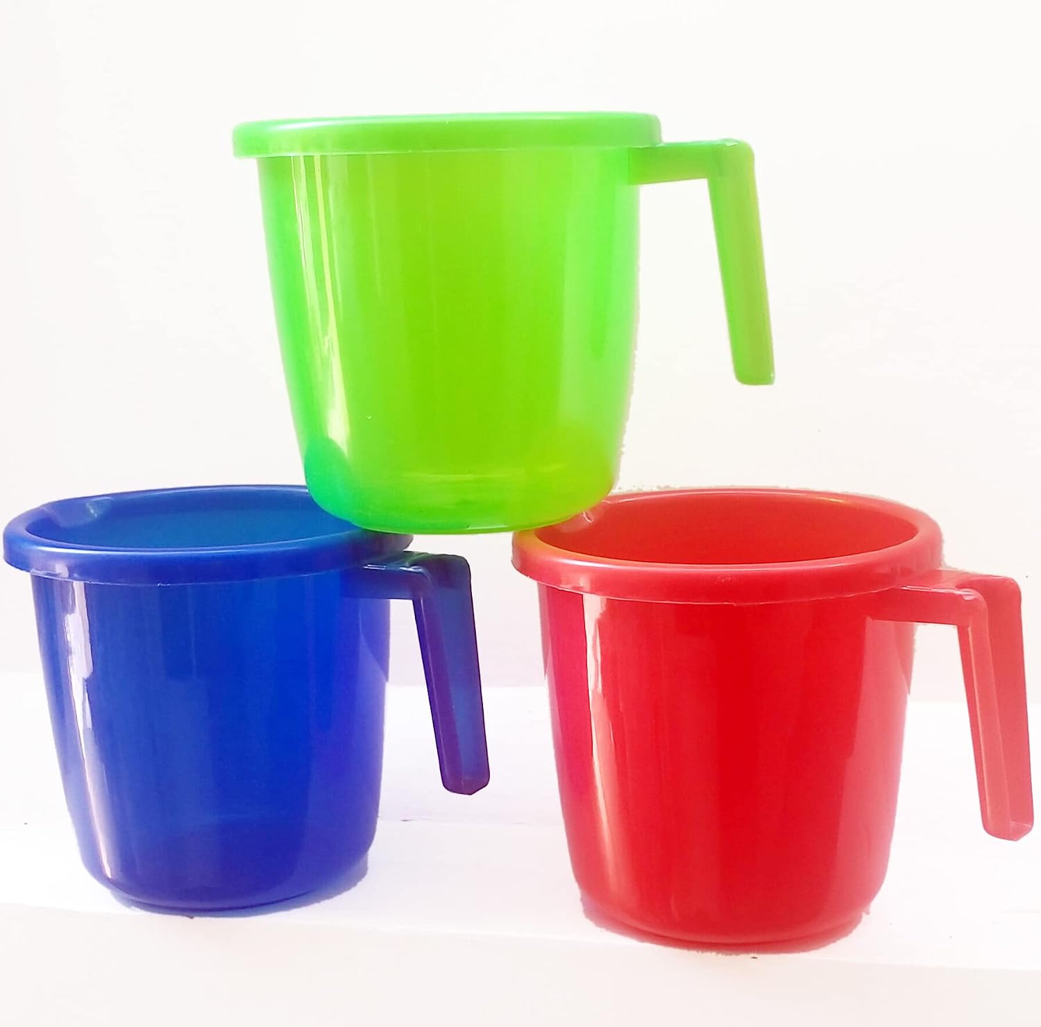 AnNafi® Bathing Mug | Certified Bath Water Mugs | Plastic Mugs For Bathroom | BPA Free Dabba Camping Muggs | Bathing Water Muga - 1.5 Litre | One Or Set Of 2 In Assorted Colors (2)