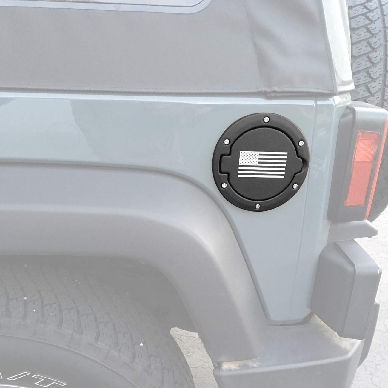 USA Flag Style Gas Fuel Tank Cap Cover for Jeep Wrangler JK JKU Unlimited Rubicon Sahara X Off Road Sport 2007-2017