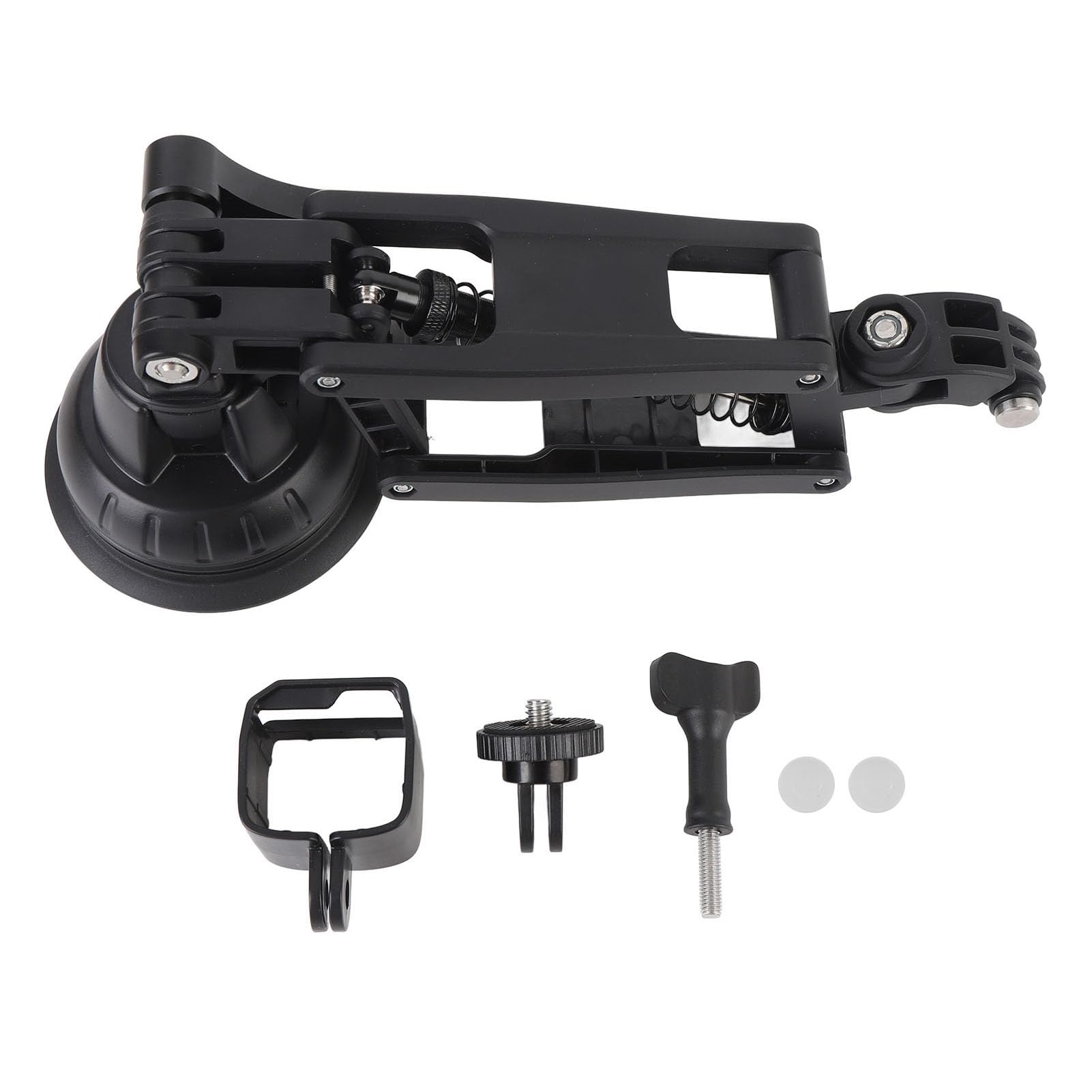 Jiawu Soporte de Coche con Ventosa Ajustable para Cámaras 3 Action 5 Pro X3 X4 - Soporte de Ventosa para Coche Resistente y Ligero - Ideal para Buscadores de Aventuras, ABS/aleación de Aluminio