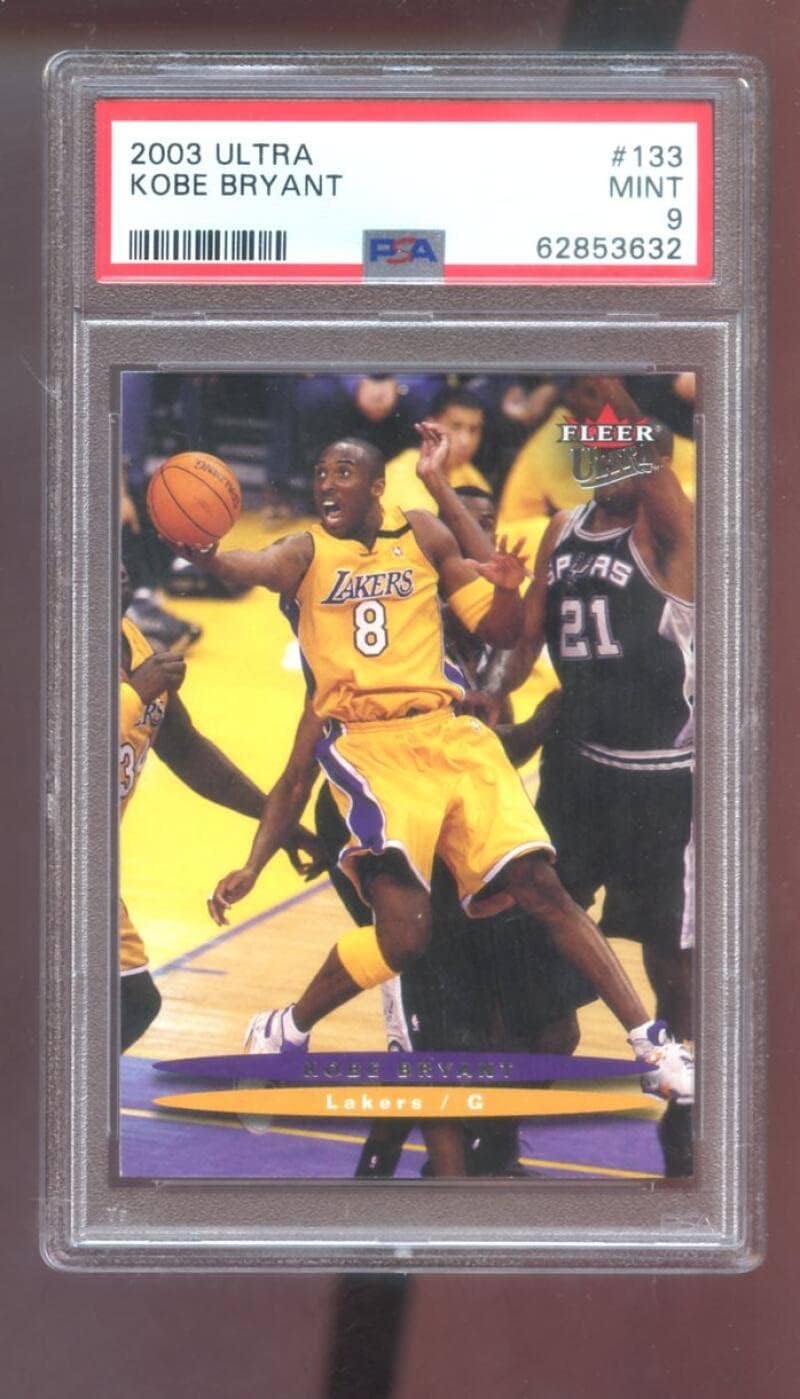 2003-04 Fleer Ultra #133 Kobe Bryant PSA 9 Graded Basketball Card NBA 03-04 Los Angeles Lakers 2003-2004