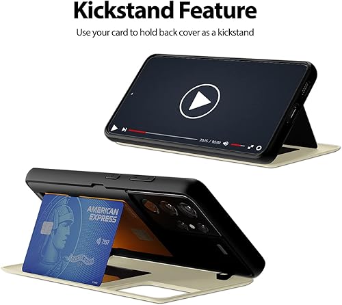 Miniatura 80 de GOOSPERY Parachoques magnético para puerta compatible con Galaxy S23, tarjetero tipo cartera, cierre automático, protección de doble capa resistente