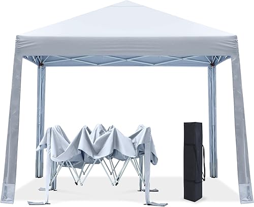 MASTERCANOPY Tienda de campaña desplegable de 10 x 10 pies con bolsillos de 4 pies (blanco)