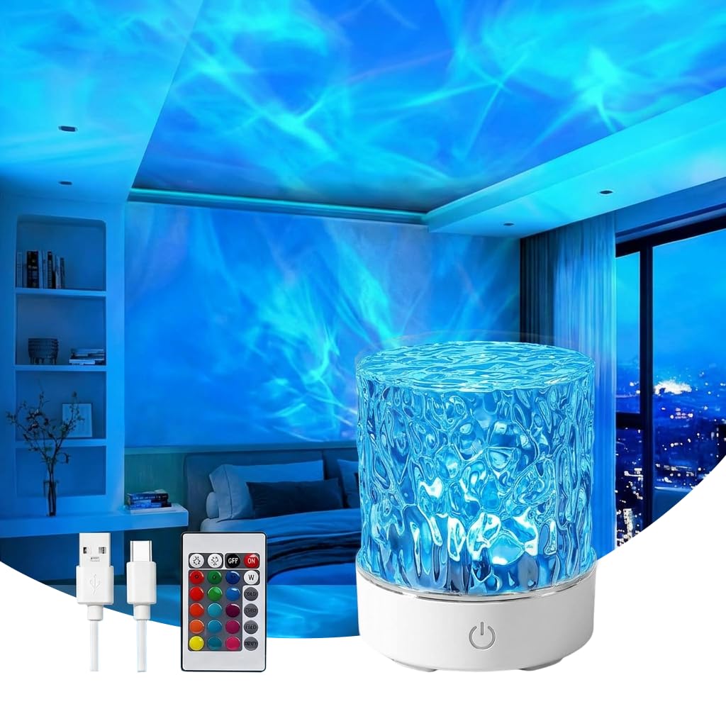 oibek Northern Lights Aurora Projector with 16 Colours & Ocean Wave Effects