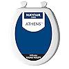 Mayfair Athens Toilet Seat, Easy Clean Hinges and Durable Wood Seat, Round, White