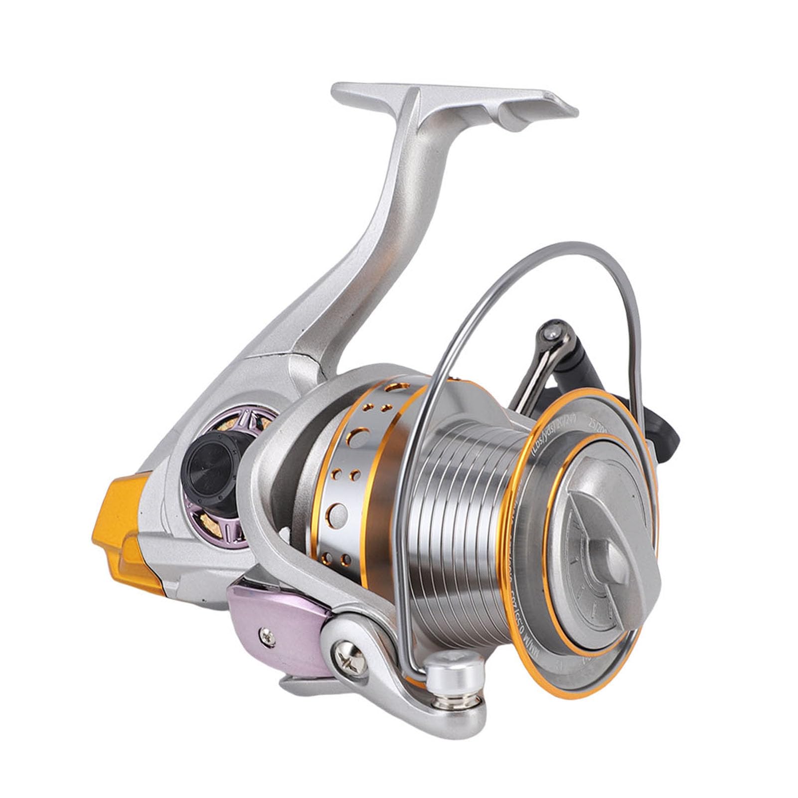 FILFEEL Carrete de Pesca 12000 – Carrete de Fundición a Distancia con Copa Biselada sin Espacios para Agua Salada con Rodamiento Unidireccional, Engranajes de Latón de Acero Inoxidable y Cuerpo de