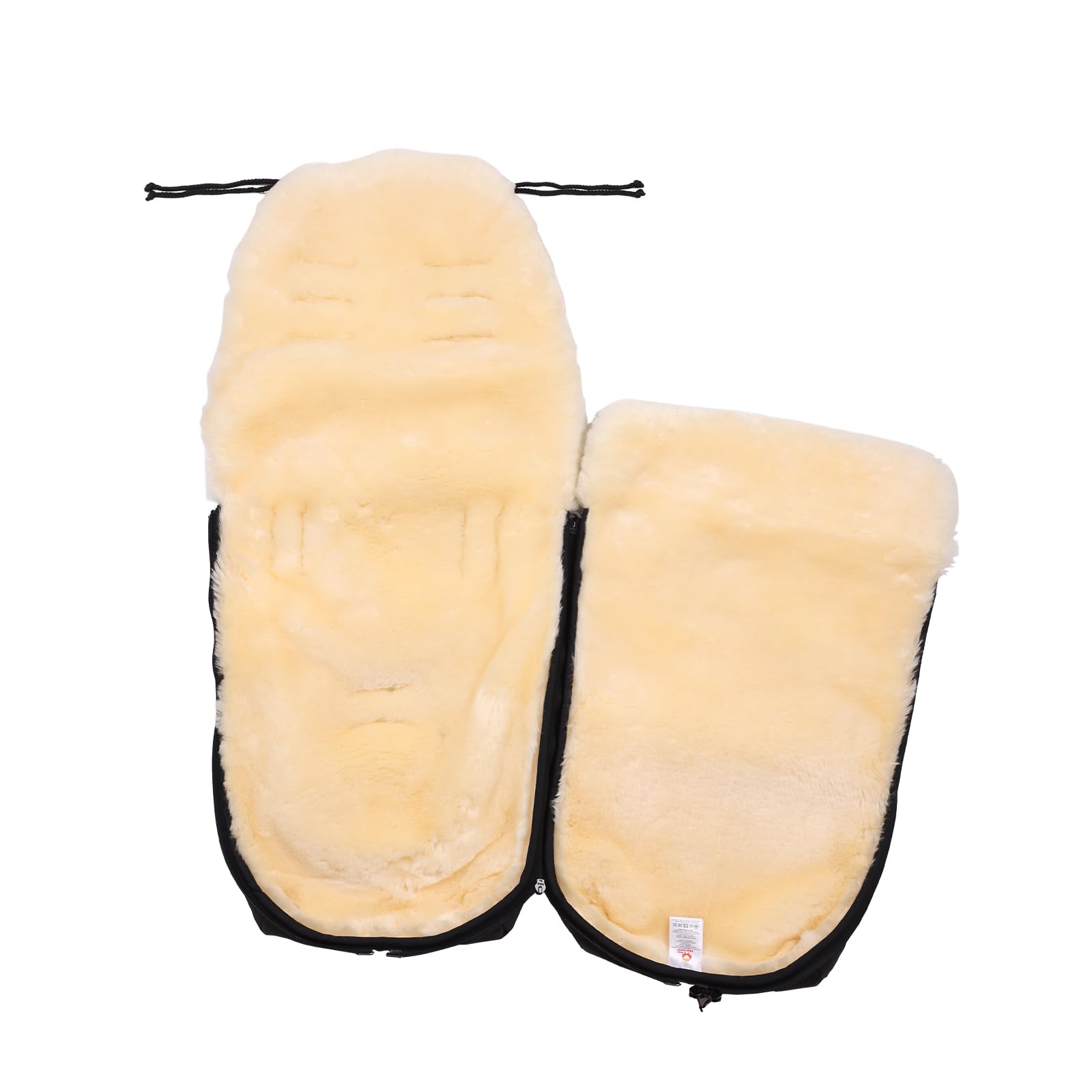 Saco de piel de cordero para cochecito de bebé, saco para cochecito de bebé, saco para cochecito de bebé, resistente al viento y al agua, termorregulador, cremallera completa, 95 x 40 cm,