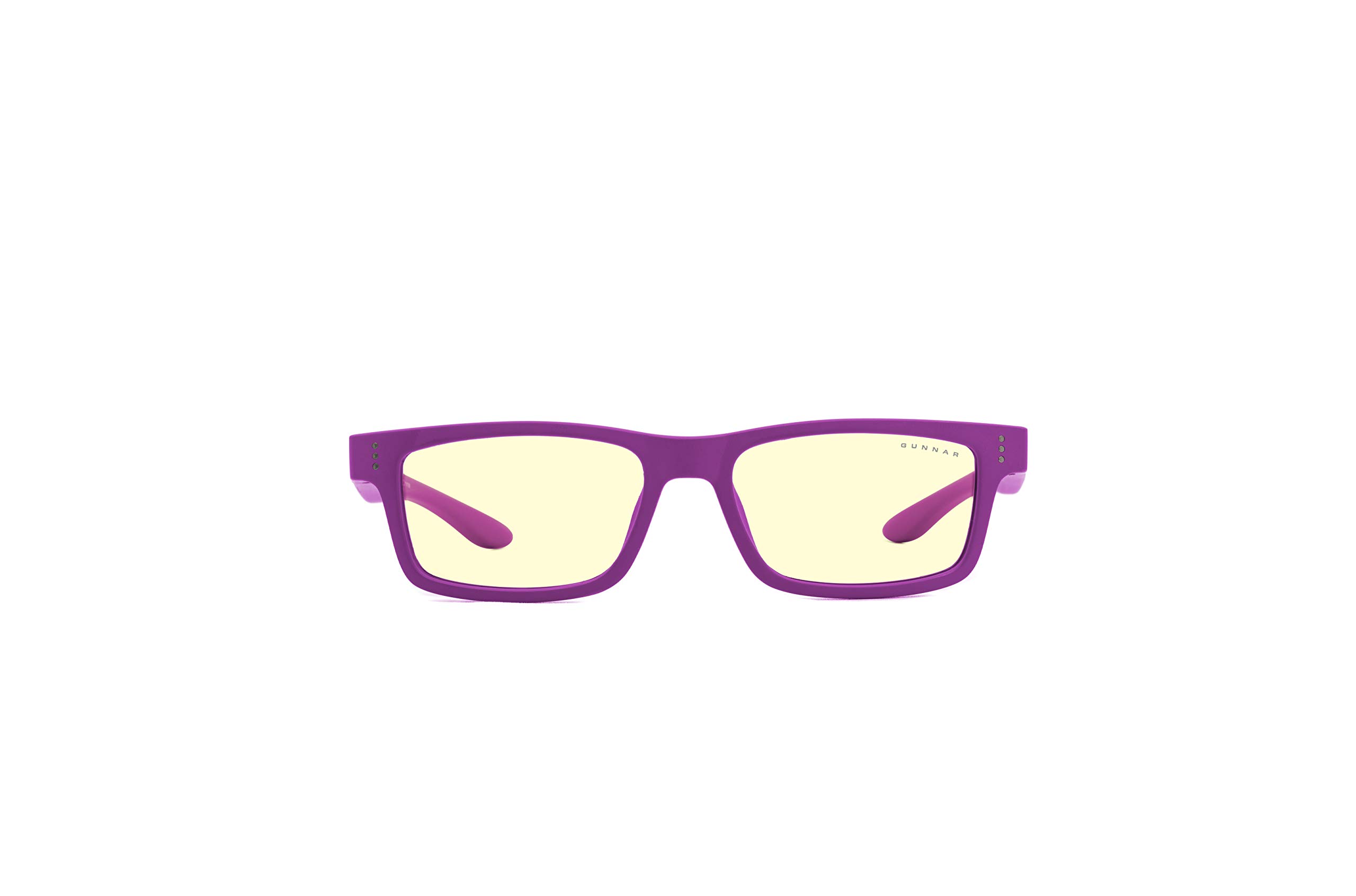 GUNNAR Gaming Glasses - Cruz Kids Small Magenta Clear Neutral Lens - Light Blocking Relieve Dry Eye