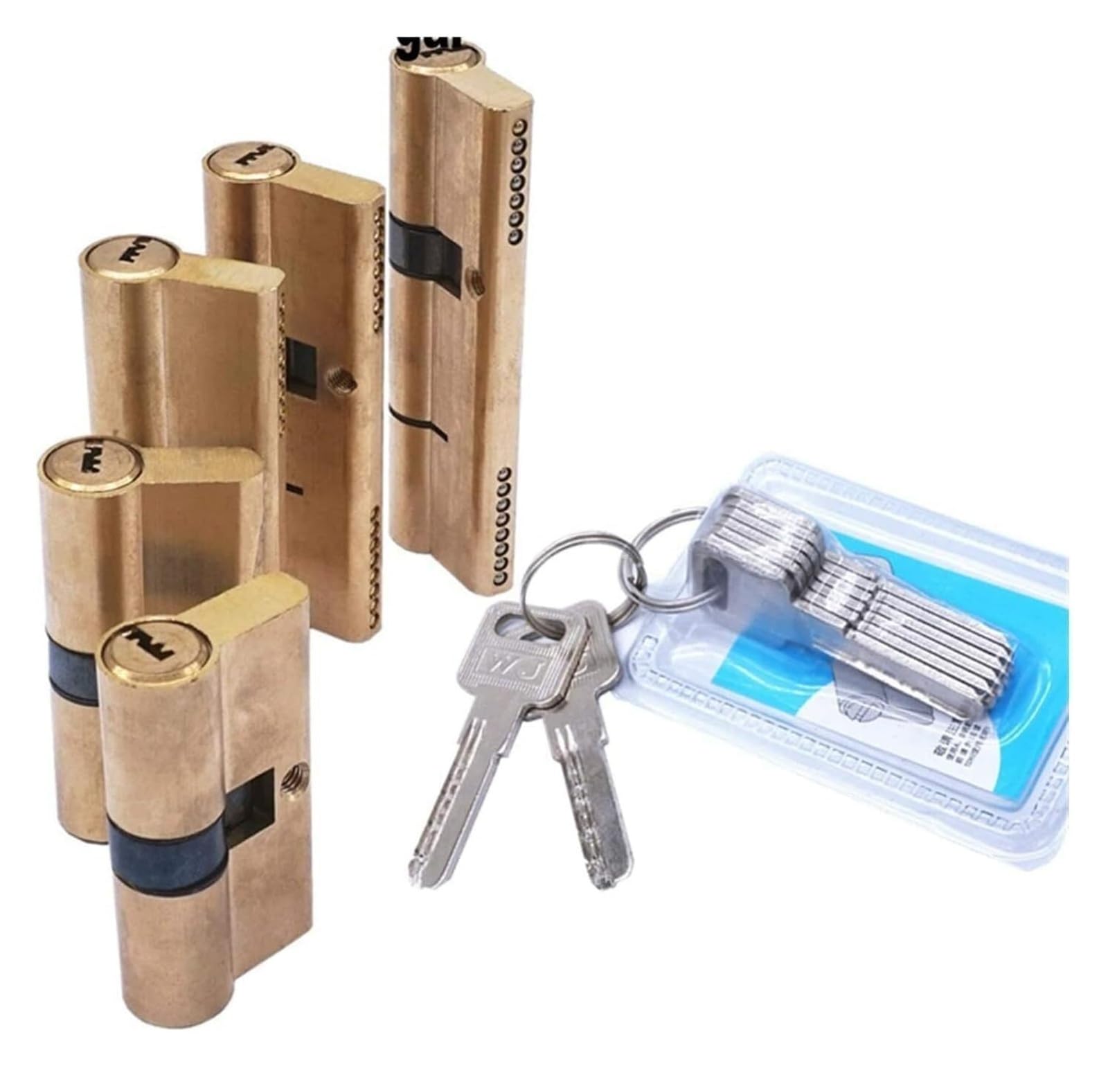 Door Barrel Lock,Euro Cylinder Lock,Lock Cylinder Door Cylinder Biased Lock 65 70 80 90 115mm Cylinder AB Key -Theft Entrance Brass Door Lock(75(37.5 37.5))