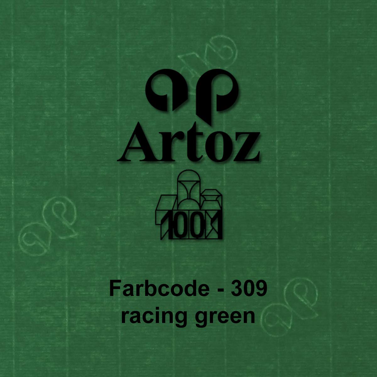 ARTOZ 25x DIN A5 Faltkarten-Set mit Umschlägen - Racing Green (Grün) - 148 x 210 mm - gerippte Bastelkarten blanko mit Brief-Umschlägen - 220 g/m²