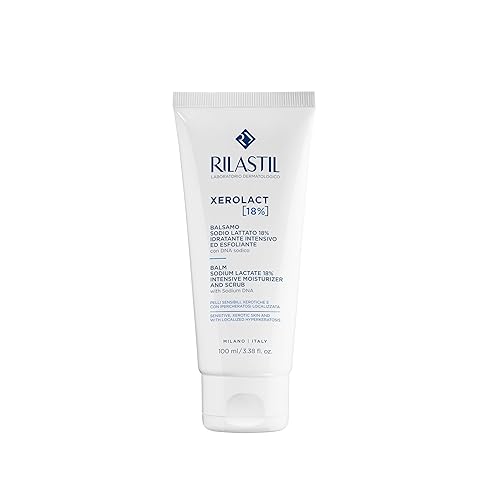 Rilastil Xerolact Balsamo 18%, Trattamento Emolliente e Levigante, Idratante Intensivo ed Esfoliante, per Pelli Sensibili, Confezione da 100ml
