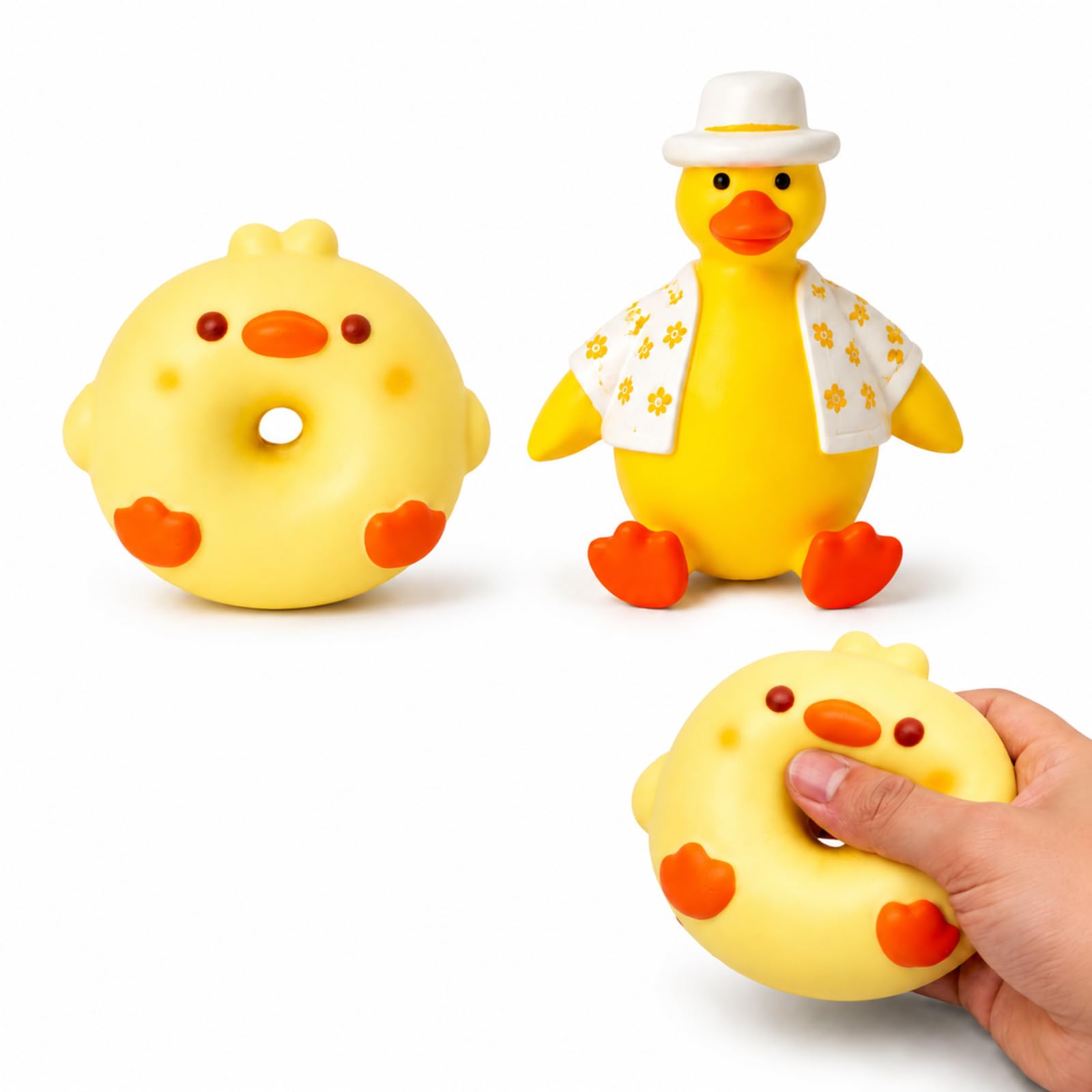 2 PCS Duck Squishy, Squishy Duck Set, Soft Desk Decor For Office And Classroom, Premium Material For Adult Daily Use, Compact Portable Collection