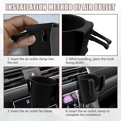 Miniatura 6 de Expansor de portavasos de automóvil, portavasos para automóvil, adaptador de bebida para teléfono móvil 2 en 1, accesorios para interiores de