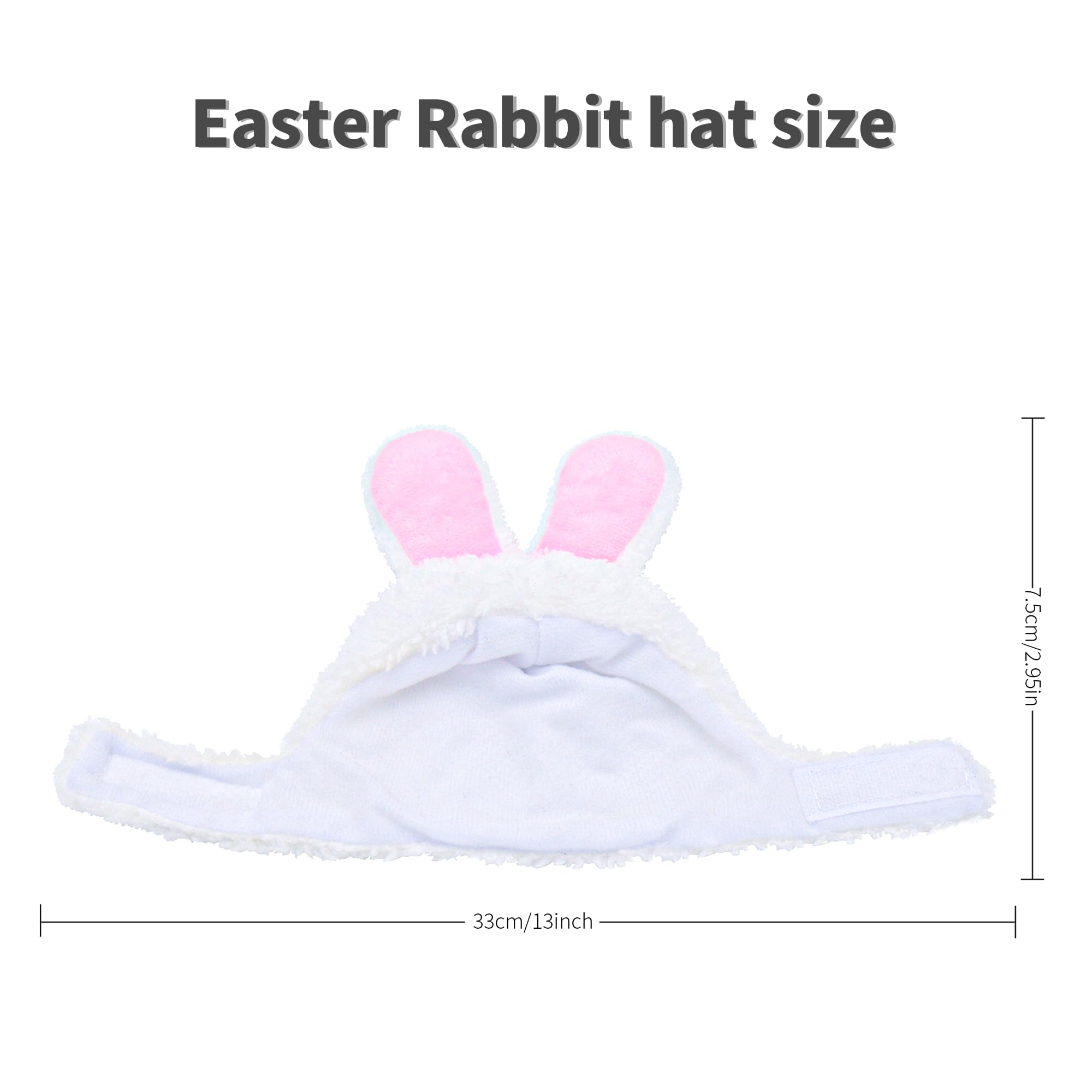 Cat Costume Bunny Rabbit Hat with Ears for Cats & Small Dogs - Perfect Easter Pet Costume Accessory
