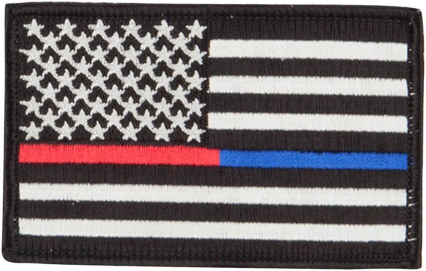 e4Hats.com Thin Line American Flag Embroidered Patch